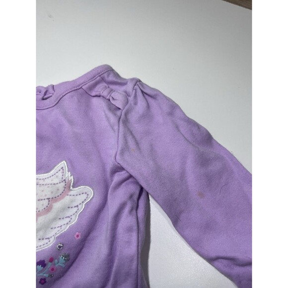 Garanimals Baby Girl Size 12 Months 100% Cotton Long Sleeve Violet Swan Bodysuit - Picture 2 of 4
